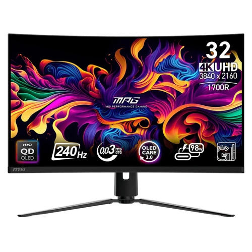 MSI MPG 321CURX QD-OLED 32" 4K UHD 240Hz 0.03ms HDR USB-C QD-OLED Curved Gaming Monitor