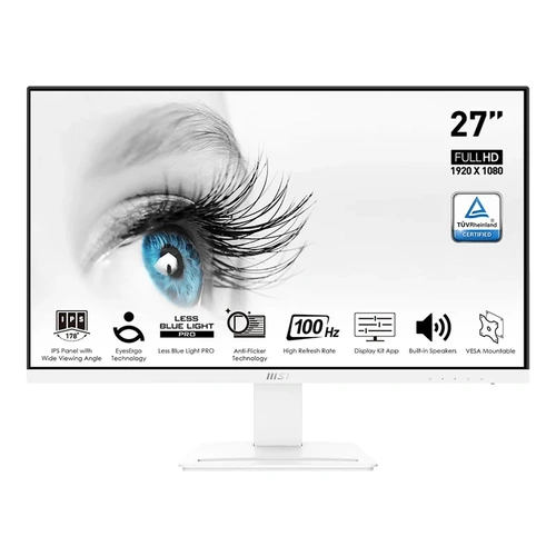 MSI PRO MP273AW 27" Full HD 100Hz Speakers Anti-Glare IPS Business Monitor White