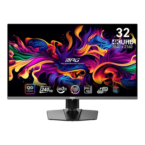 MSI MPG 321URX QD-OLED 32" 4K UHD 240Hz 0.03ms USB-C QD-OLED Gaming Monitor