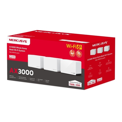 Mercusys Halo H85X(3-pack) AX3000 Whole Home Mesh WiFi 6 System