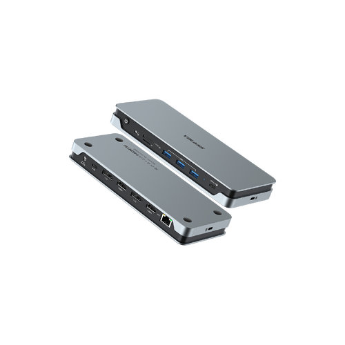 VOLANS VL-UCDLMD Aluminum 14-in-1 Quadruple 4K Display Multifunctional USB-C Docking Station
