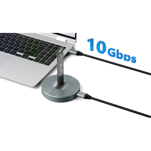 Aluminium USB-C (Gen 2) M.2 NVMe/SATA SSD Docking Station