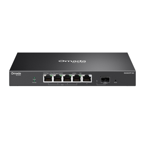 TP-Link ES206XPP-M2 Omada 5-Port 2.5GBASE-T and 1-Port 10GE SFP+ Easy Managed Switch with 4-Port PoE++