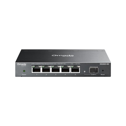 TP-Link ES206X-M2 Omada 5-Port 2.5GBASE-T Easy Managed Switch with 1 10GE SFP+ Slot