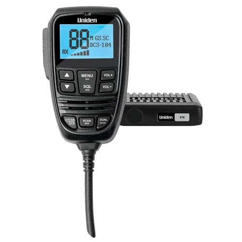 Mini Compact UHF CB Mobile With Remote Speaker MIC and Large LCD Display80 Narrowband Channels Compact Size5 Watt Transmission Power7 Colour LCD Ba