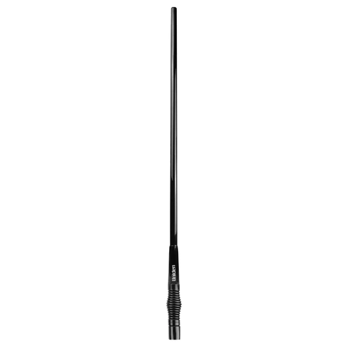 Fibreglass Raydome Antenna - BLACK, 6.6 dBi Gain, Heavy Duty Barrel Style Stainless Steel Spring, Ground Independent, Length 1200mm, 4.5 Metres Loss C