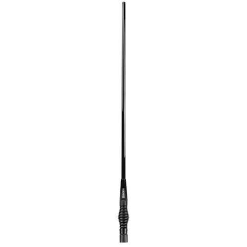 Fibreglass Raydome Antenna - BLACK, 6.6 dBi Gain, Heavy Duty Barrel Style Stainless Steel Spring, Ground Independent, Length 1000mm, 4.5 Metres Loss C
